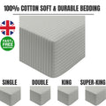 200TC Cotton Fitted Sheet - Available in Deep (30cm) & Extra Deep (40cm)