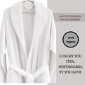 Classic Shawl Collar Egyptian Cotton Bathrobe - 500GSM