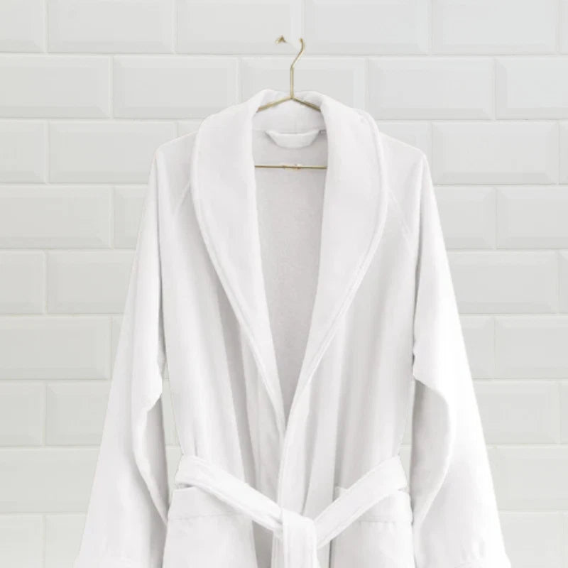 Classic Shawl Collar Egyptian Cotton Bathrobe - 500GSM