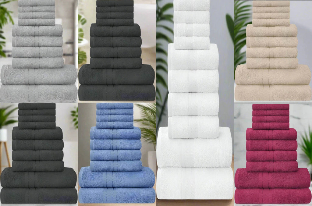 Luxury 10-Piece Towel Bale Set - 500GSM Cotton (2 Bath, 4 Hand, 4 Face)