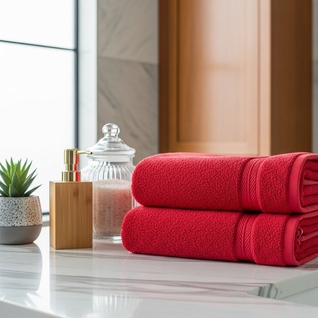 Pack of 2 Soft & Absorbent Hand Towels | MicrofiCotton Quick-Dry Bathroom Towels